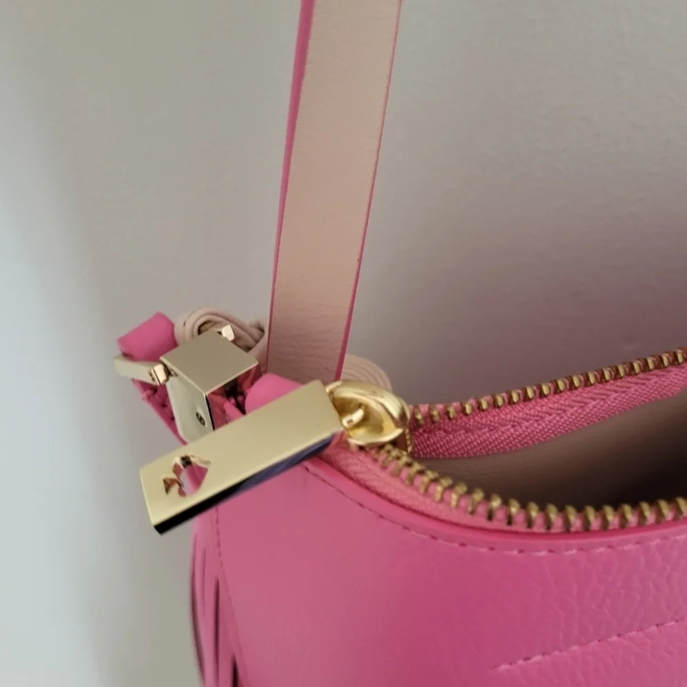 Kate Spade Foster Court Pepper Crossbody Bag Purse Hot Pink Tassels NWOT - Picture 6 of 10